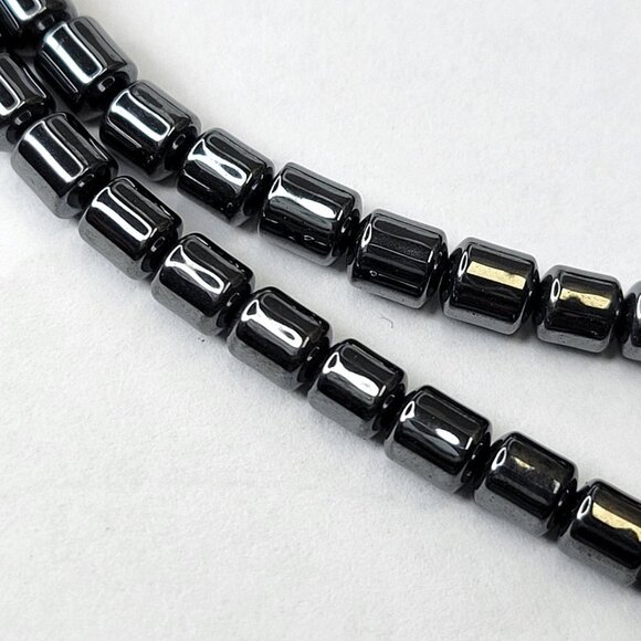 Hematite Necklace Murano Glass Rainbow Twirl Pendant - Picture 11 of 11